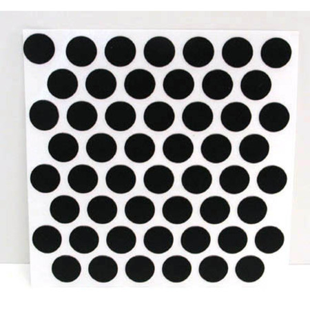 FASTCAP Adhesive Cover Caps Pvc Black 9/16 in. 1 Sheet 52 Caps FC.SP.14MM.BL